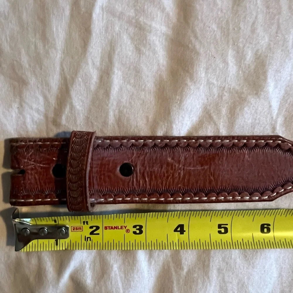 vintage unisex brown leather belt